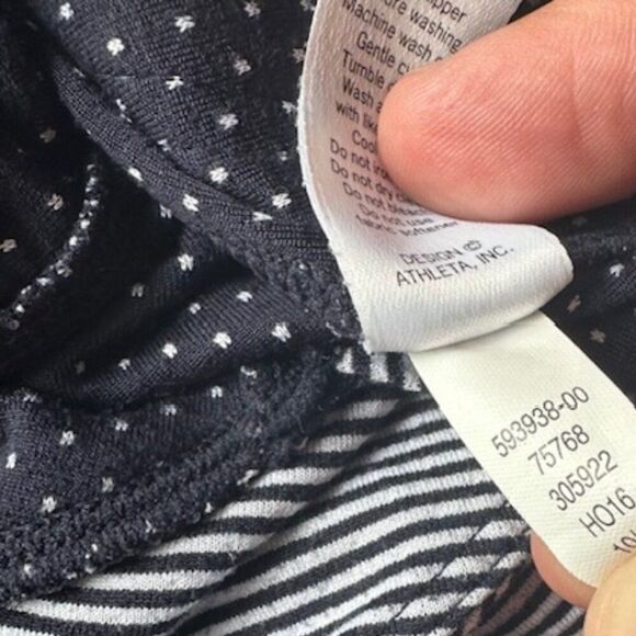 Athleta‎ Heavenly Heights Hoodie Half Zip Navy/White in Size Small - Picture 6 of 9